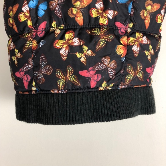 Old Navy Puffer Vest Butterfly Brown Girls Medium - Picture 6 of 8